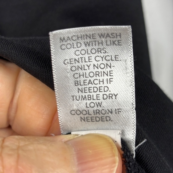 Pure Jill Women Simply Supima Long sleeve Top Tunic Shirt Sz XL Scoop Neck Black - Picture 5 of 9